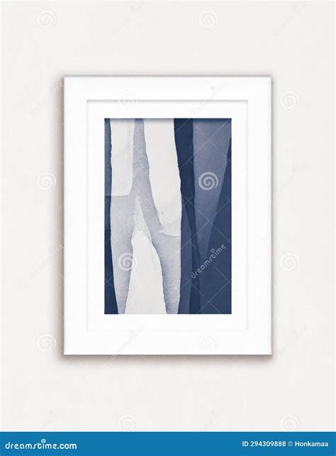 Art on wall, white frame stock illustration. Illustration of drawn - 294309888