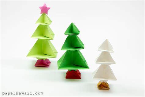 Origami Christmas Tree Tutorial - Paper Kawaii