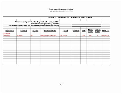 Bakery Inventory Excel Template