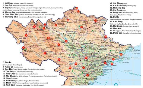 MAP OF NORTHERN VIETNAM – Northern Vietnam – Medium