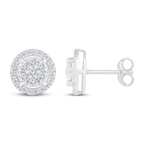 Diamond Earrings 1/4 ct tw Round 10K White Gold | Jared