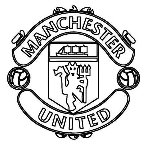 Print Manchester United Logo Soccer Coloring Pages Or Download | Football coloring pages, Sports ...