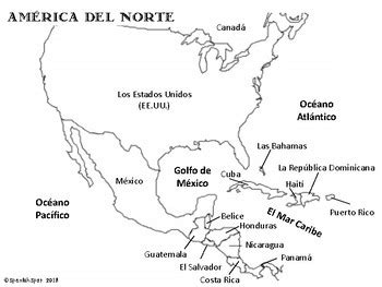 North America Map In Spanish | map of interstate