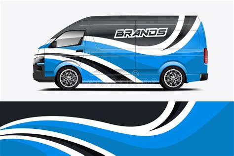 Van Wrap Livery Design for Company Stock Illustration - Illustration of ...