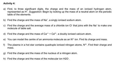 Solved Activity 1: The electron and proton of a hydrogen | Chegg.com