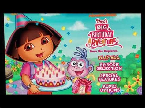 NICKELODEON DORA THE EXPLORER Dora’s Big Birthday Adventure DVD Menu ...