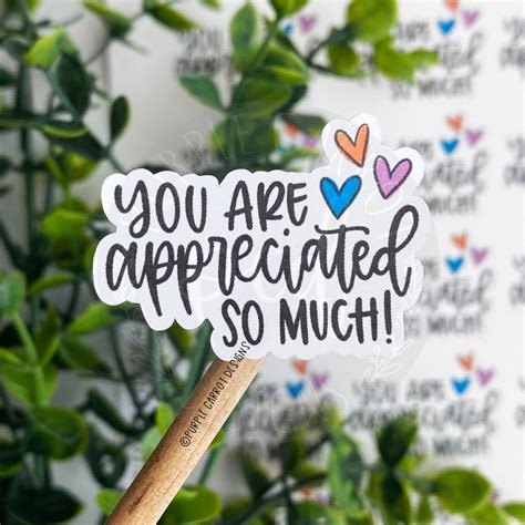 You Are Appreciated so Much Sticker© Thank You Sticker Etsy - Etsy