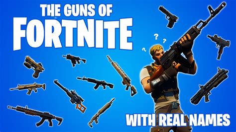 The Guns of Fortnite With Real Names - YouTube