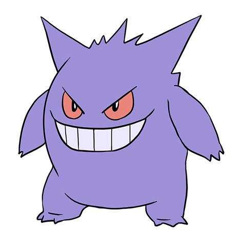 How to Draw Gengar from Pokémon- Really Easy Drawing Tutorial