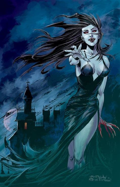 Vampire Girl, from The Art of Jeff Zornow, via My Little Ghoulie | Vampire girls, Vampire ...