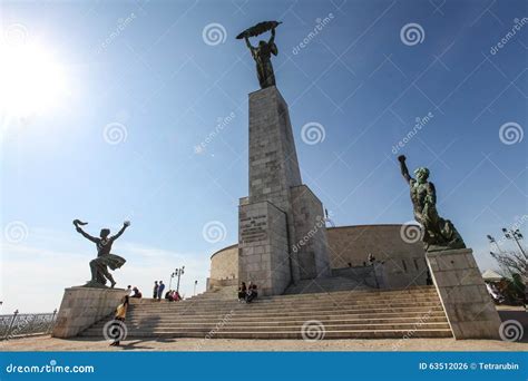 Liberty Statue on Hill Gellert in Budapest Editorial Photo - Image of ...