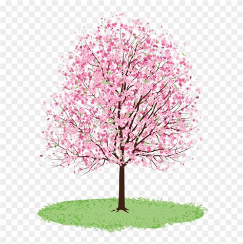 Spring Tree Cliparts - Cherry Blossom Tree Transparent - Free ...