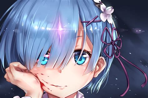 Blue haired girl anime character illustration HD wallpaper | Wallpaper ...