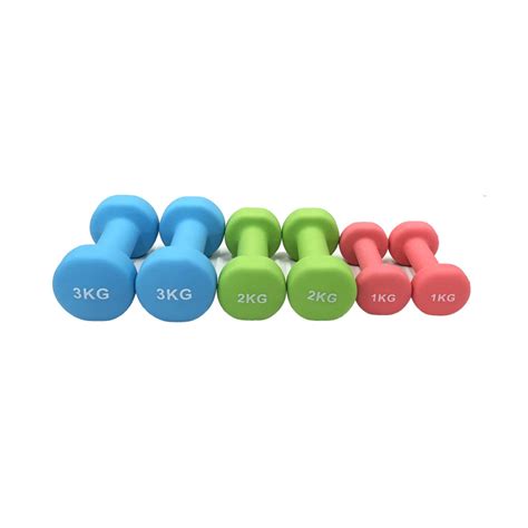 12KG Neoprene Dumbbell Package - Pink, Green & Blue - FITEK