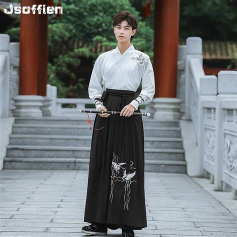 Chinese Ancient Swordsman Hanfu Clothing Traditional Tang Dynasty Young Male Red Robe Historical ...