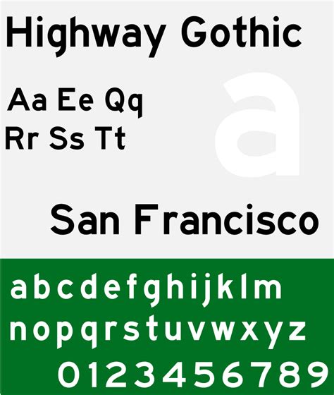 Font Highway Gothic Specimen Sample selection: www.rotterdam-vormgeving.nl | Advanced typography ...