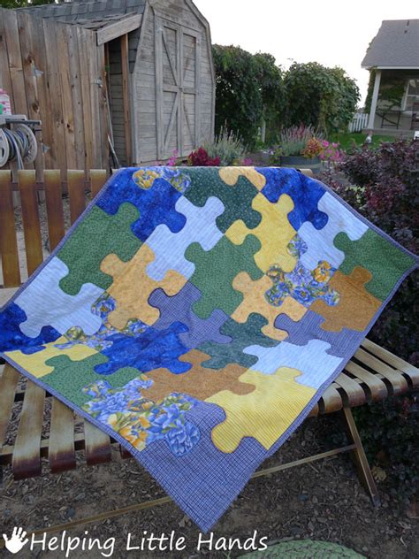 Pieces by Polly: Jigsaw Puzzle Baby Quilt (Free Pattern Included)