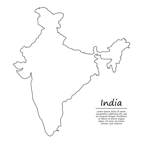 India Map Outline Sketch - Get Latest Map Update