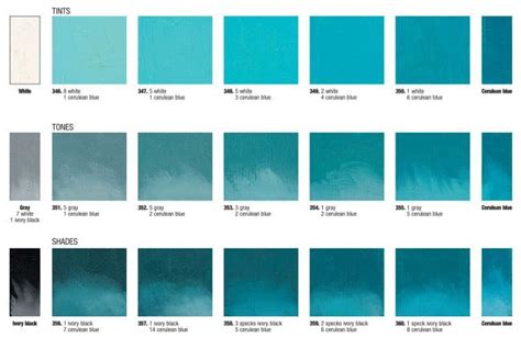 cerulean blue color mixing | watercolor mixing charts | Pinterest | Colors, Cerulean and Blue colors