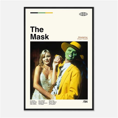 The Mask Movie Poster, Chuck Russell, Retro Movie Poster - Citiesbox