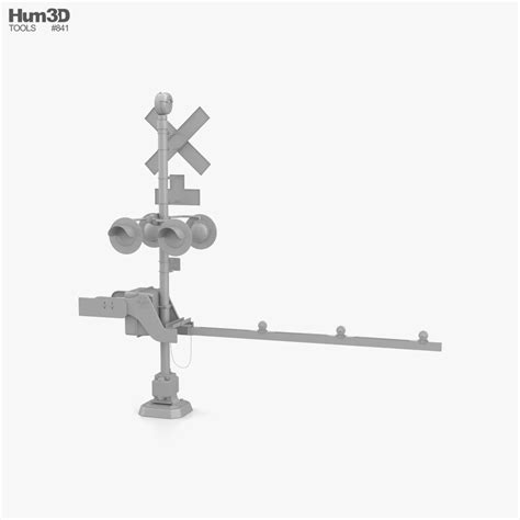 Railroad Crossing Gate 3D model - Architecture on Hum3D