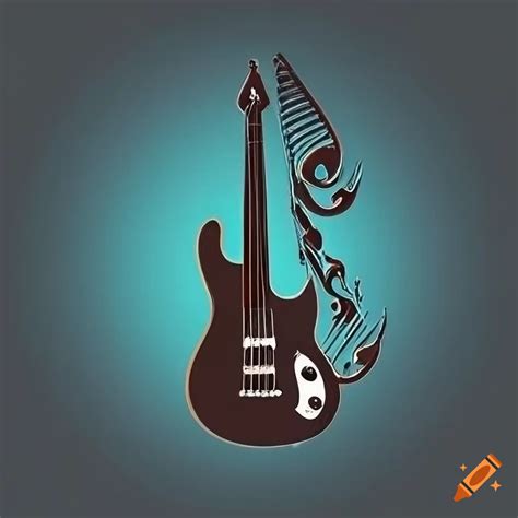 Bass guitar band logo on Craiyon