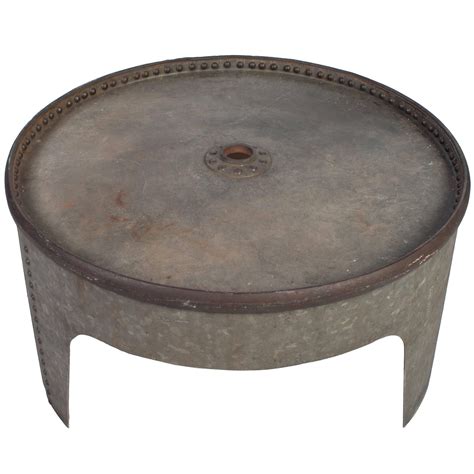 Round Industrial Style Coffee Table at 1stDibs