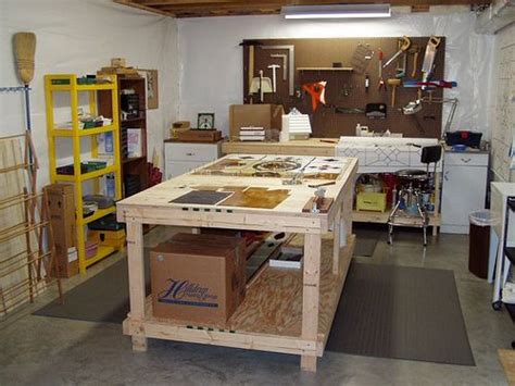 Work Shop, stained glass, workbench | Stained glass studio, Glass storage, Stained glass projects