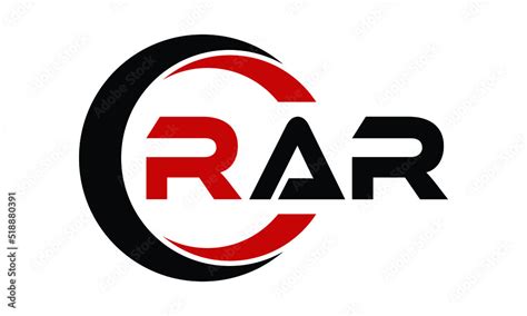 RAR three letter swoosh logo design vector template | monogram logo ...