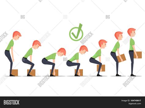 Safe Lifting Heavy Vector & Photo (Free Trial) | Bigstock