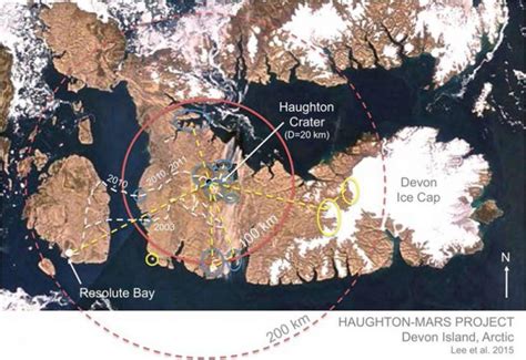 Devon-Island-Haughton-Crater-map | EarthSky