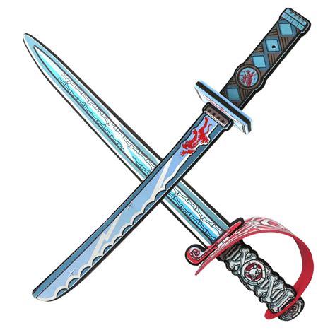 2pcs Cool EVA Foam Swords Soft Warrior Weapons Toy Sword For Children Kids Outdoor Fun Playing ...