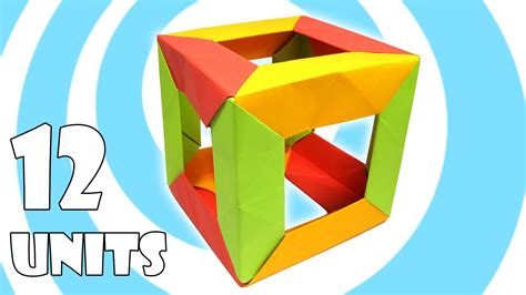 Modular Origami Cube Tutorial (12 units) (Tomoko Fuse)