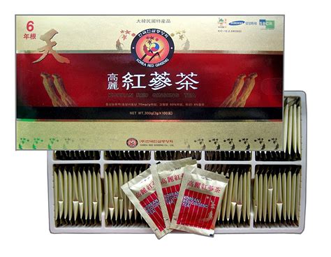 Buy Korean Red Ginseng Tea 3g x 100 Packets, Ginseng Tea, Made in Korea ...