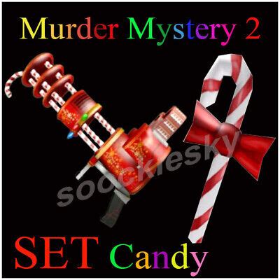 Roblox MM2 Candy SET Candy + Sugar Murder Mystery 2 Gun Messer Waffe ...