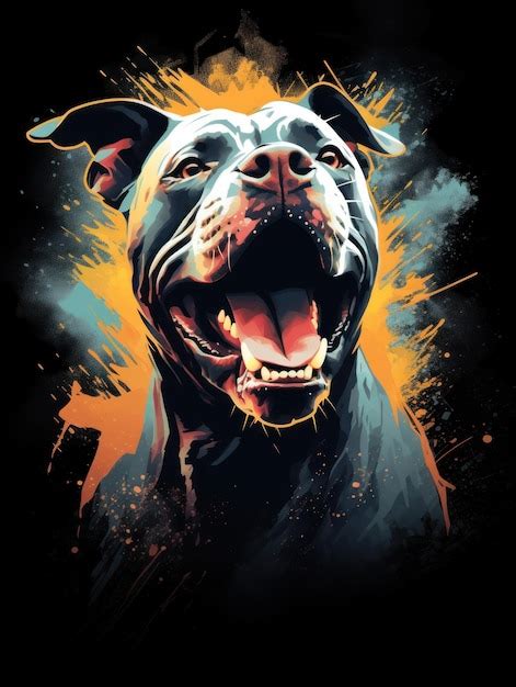 Premium AI Image | An angry dog face Print for Tshirts