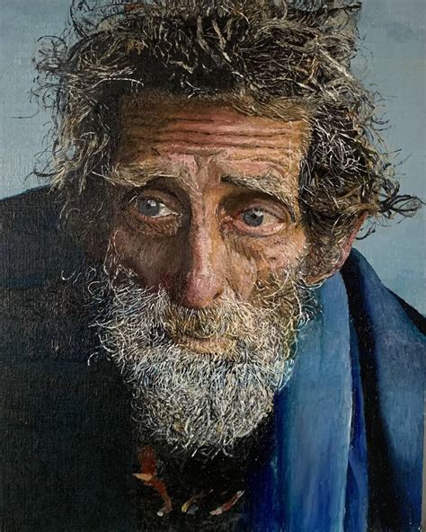 Homeless man Painting by SaiSuo Art | Saatchi Art