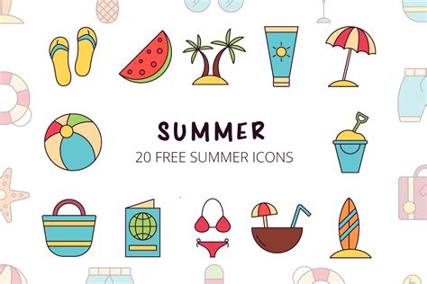 Summer Vector Free Icon Set - GraphicSurf.com