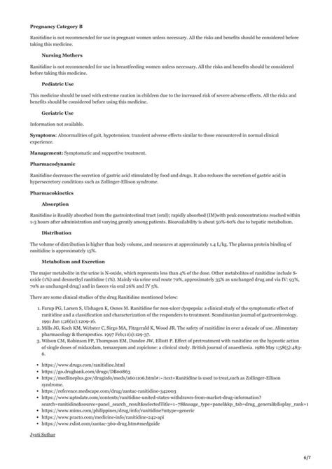 Ranitidine : Indications, Uses, Dosage | PDF