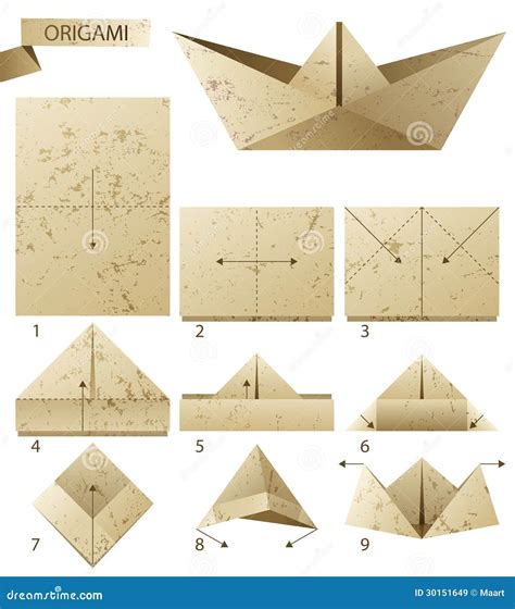 Origami ideas: Origami Instructions To Make A Boat