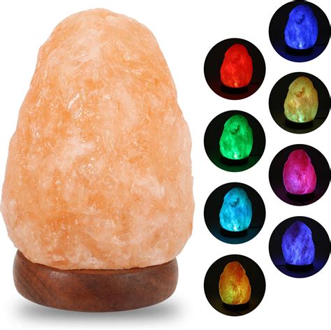 Amazon.com: Wrcevtor USB Himalayan Salt Lamp with 7 Colors Changing ...