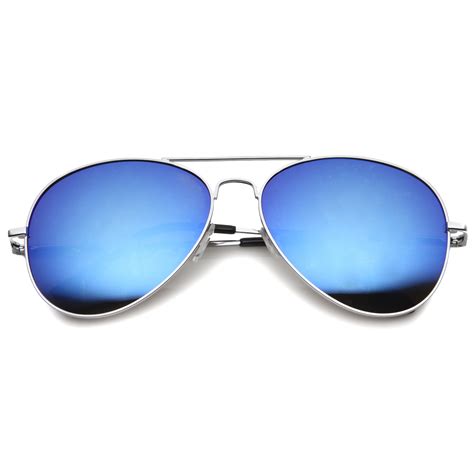 sunglassLA Color Revo Tint Mirror Metal Aviator Sunglasses