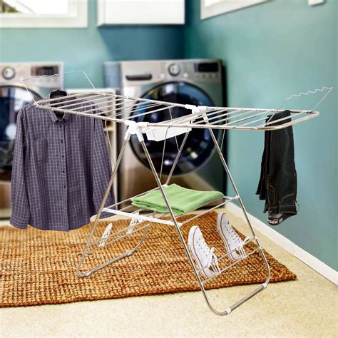 Everyday Home Steel and Plastic Clothes Drying Rack, Chrome - Walmart.com