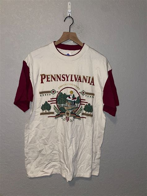 1990s Vintage PA Pennsylvania Amish Country White Gra… - Gem