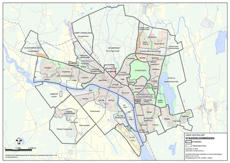 Karta över stadsdelsområden i Umeå | Umeå kommun