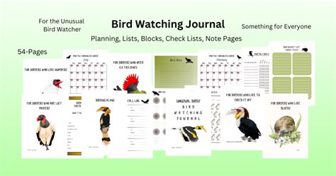 The Unusual Bird Watcher Journal - Inspired Fun