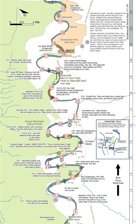 Map: Luray to Bentonville - Downriver Canoe Company