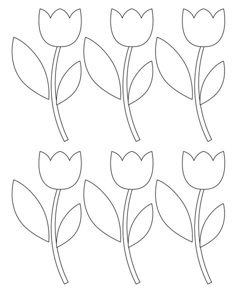 Tulip Template Printable | Flower templates printable, Flower templates printable free, Flower ...