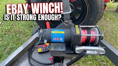 CHEAP eBay Electric WINCH for the Car Trailer Install: 4500lbs - YouTube