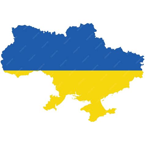 Premium Vector | Ukraine flag in map